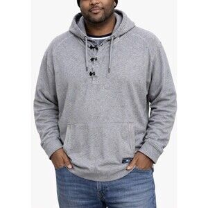 Vintage Ecko Unltd Grey Henley Hoodie - Men's 3XL/XXXL - Y2K Streetwear Pullover